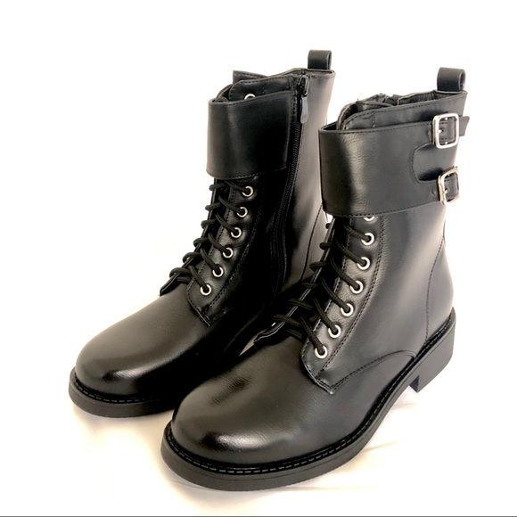 BLACK LEATHER BOOTS - Picture 1 of 4